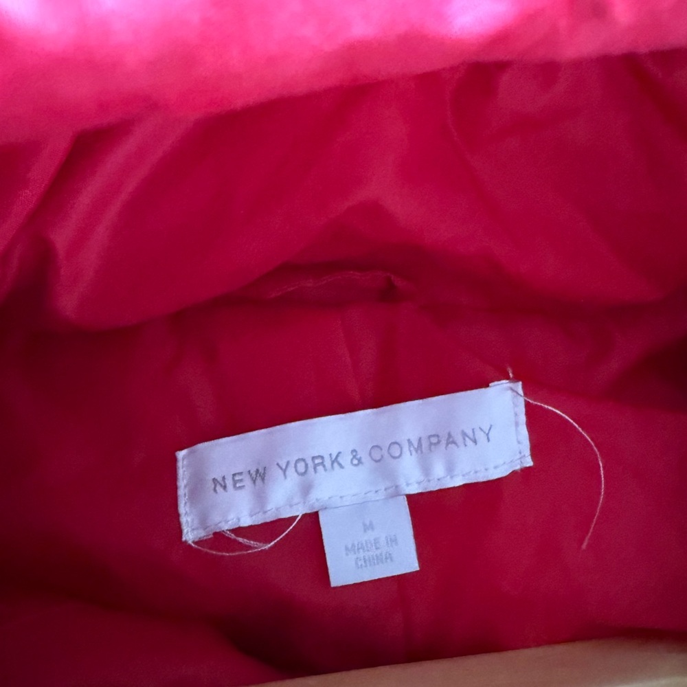 New York & Company Red Puffer Jacket - Picture 6 of 6
